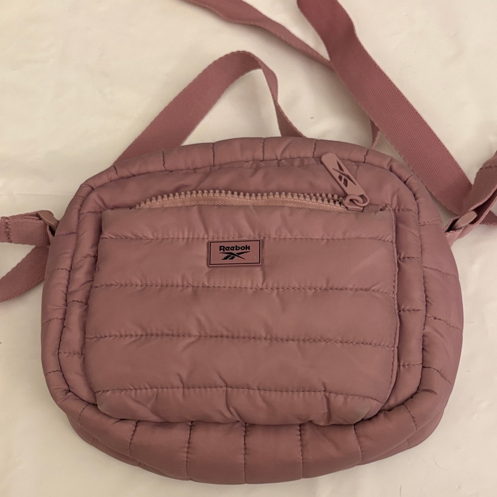 Reebok Mauve Quilted Crossbody Bag 7” x 9”